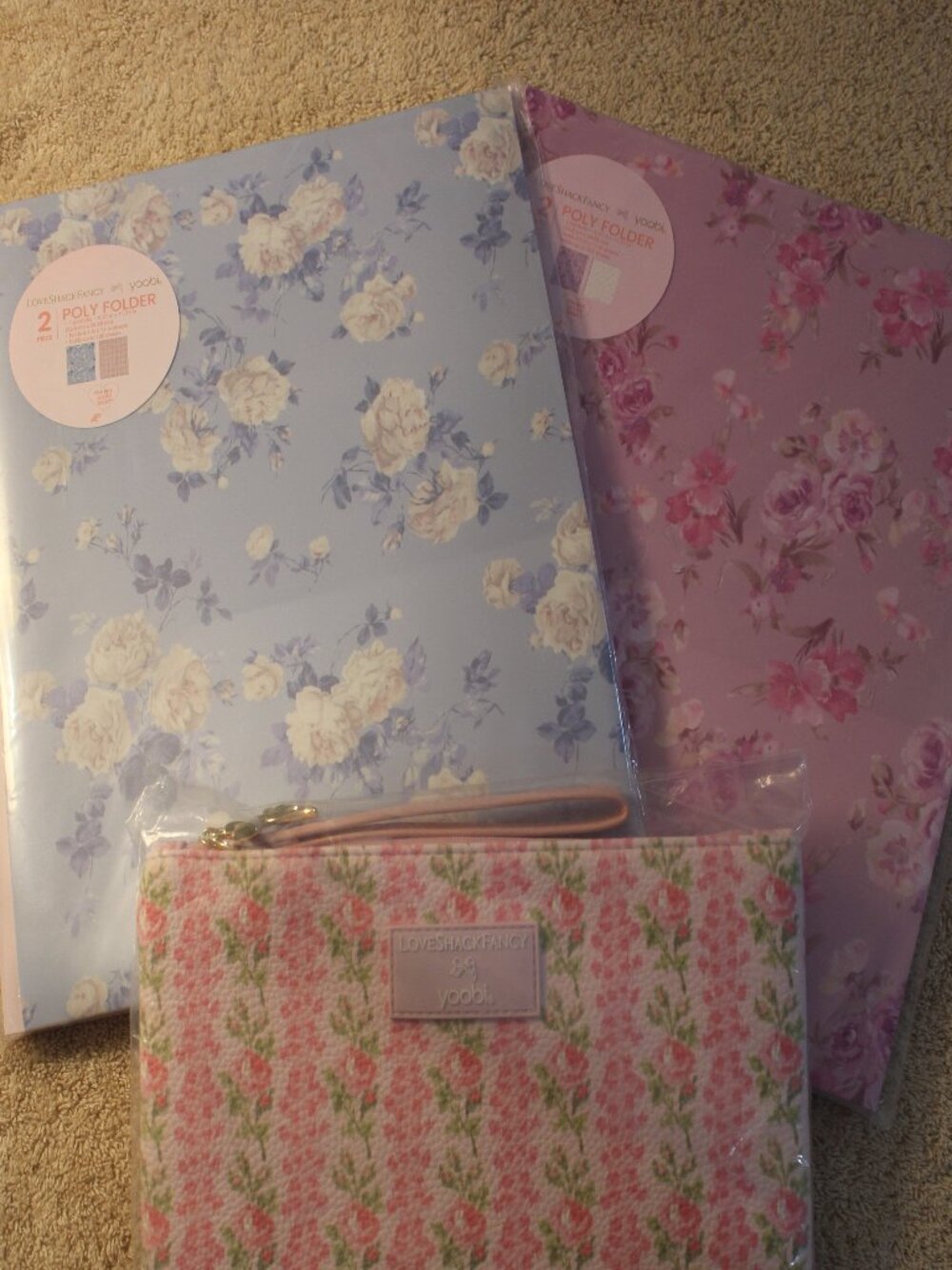LoveShackFancy x Yoobi Floral Pouch & Folder Bundle